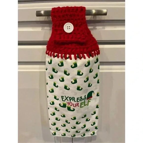 Crochet Top Kitchen Towel- Express Your Elf - Picture 3 of 3
